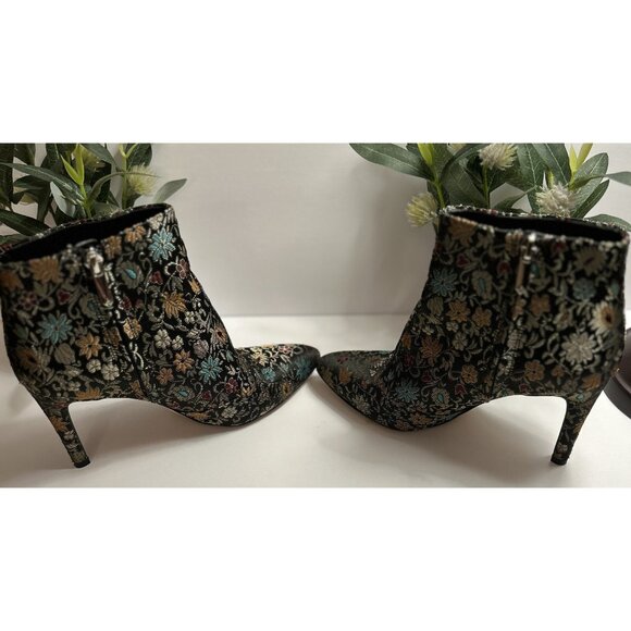SAM EDELMAN Olette Floral Brocade Tapestry Women's Sz 6 Stiletto Ankle Boots +🎁 - Picture 6 of 11